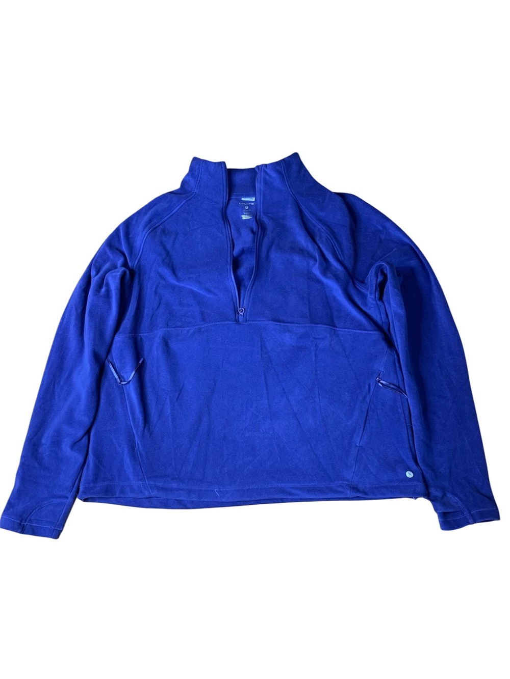 Layer 8 Qwick-Dry Fleece Quarter Zip Pullover XL Royal Blue Activewear